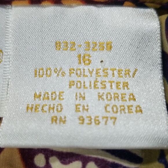 Christie & Jill Vintage Blouse Multicolored Eclectic Abstract Size 16 - Picture 5 of 7